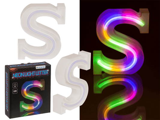 Neon Light Letter, S, Height: 16 cm, for