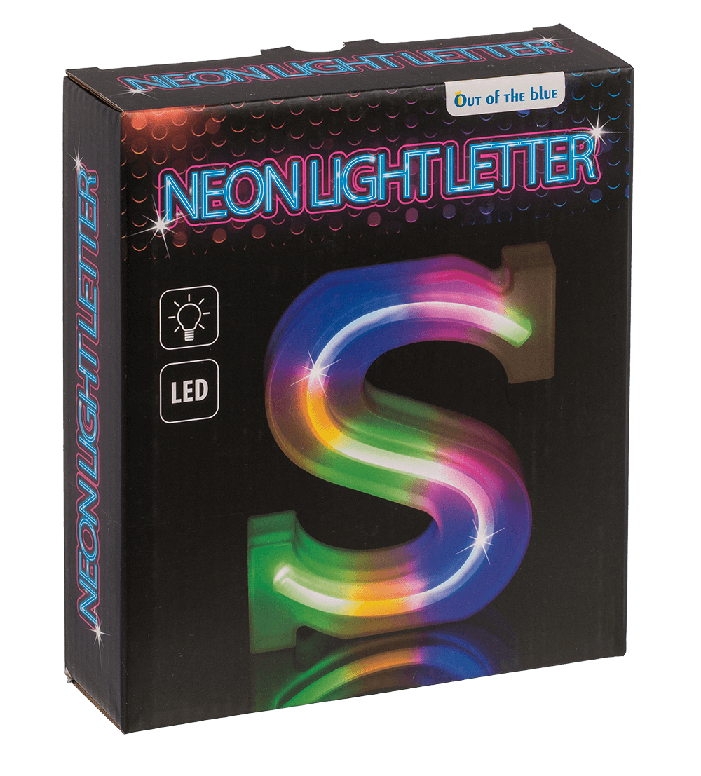 Neon Light Letter, S, Height: 16 cm, for