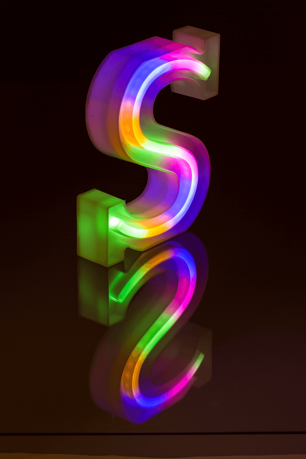 Neon Light Letter, S, Height: 16 cm, for
