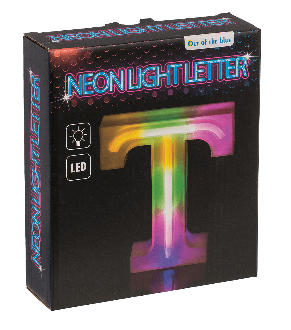 Neon Light Letter,T, Height: 16 cm, for
