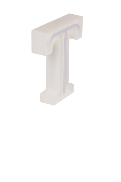 Neon Light Letter,T, Height: 16 cm, for