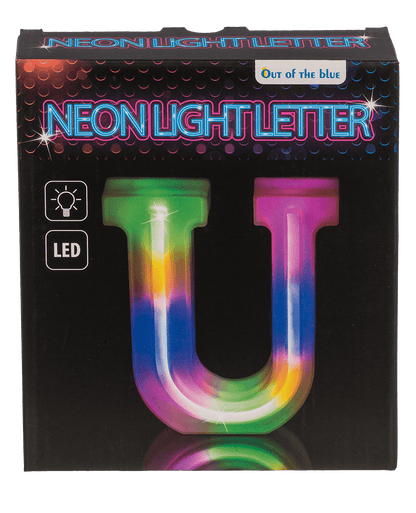 Neon Light Letter, U, Height: 16 cm, for