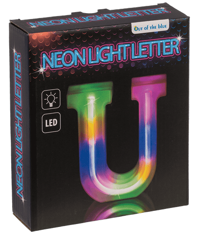 Neon Light Letter, U, Height: 16 cm, for