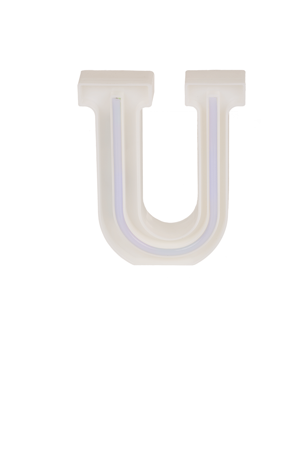 Neon Light Letter, U, Height: 16 cm, for
