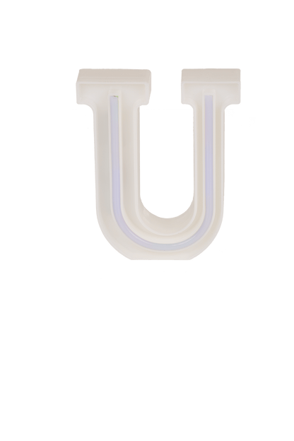 Neon Light Letter, U, Height: 16 cm, for