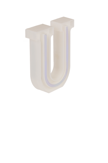 Neon Light Letter, U, Height: 16 cm, for
