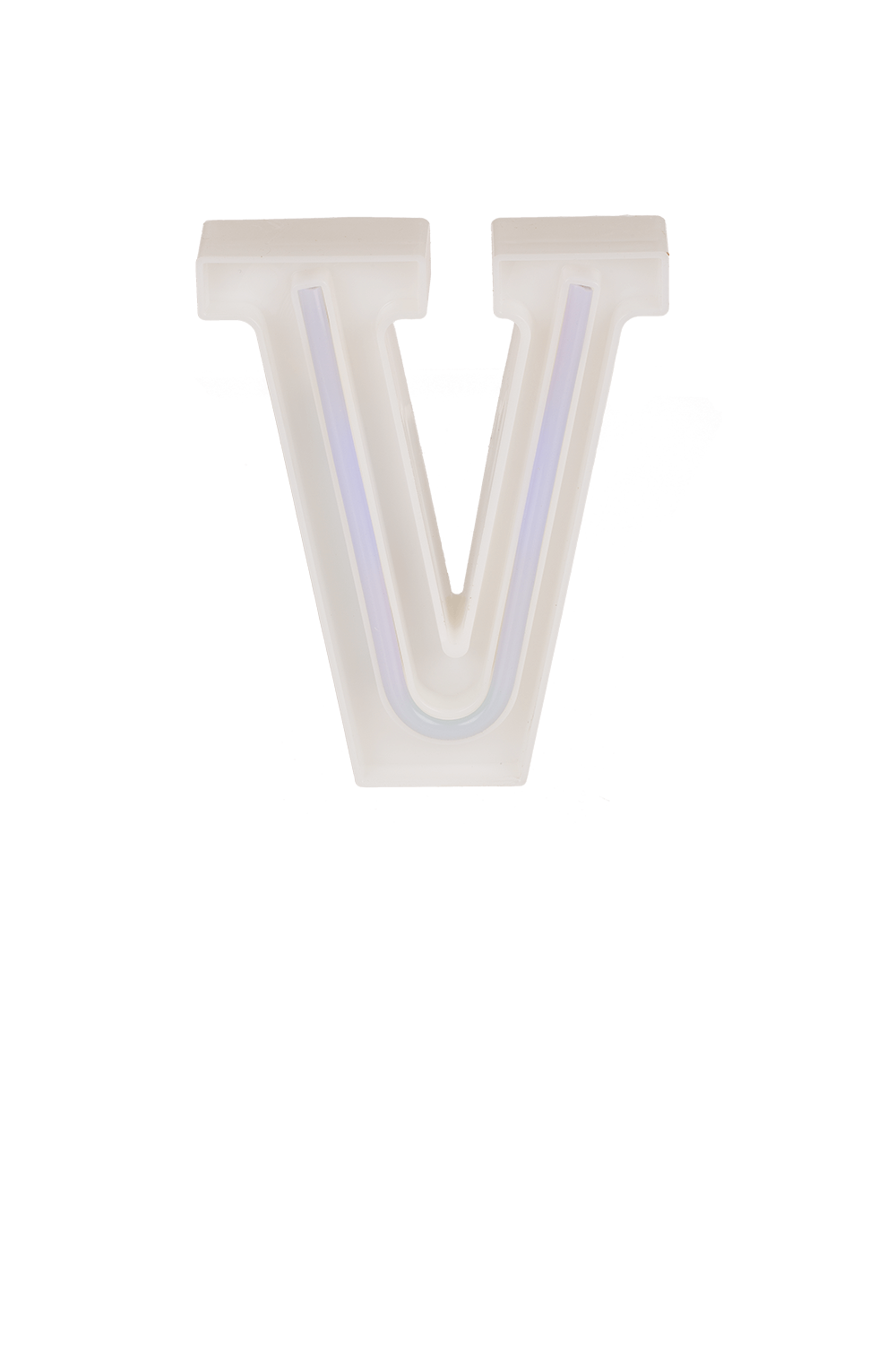 Neon Light Letter; V, Height: 16 cm, for