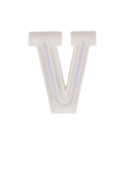Neon Light Letter; V, Height: 16 cm, for