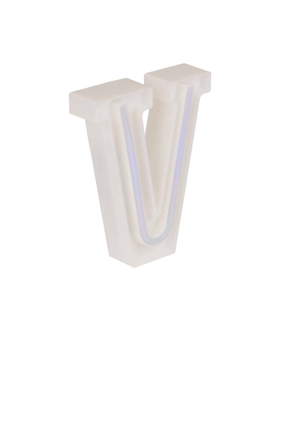 Neon Light Letter; V, Height: 16 cm, for