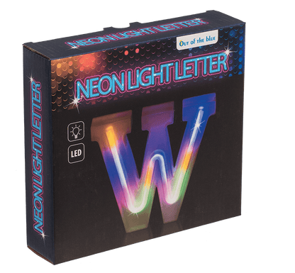 Neon Light Letter; W, Height: 16 cm, for