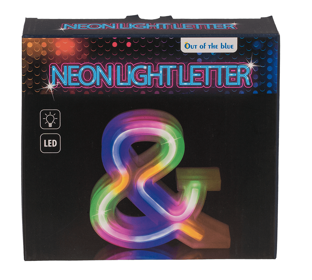 Neon Light Letter; &, Height: 16 cm, for