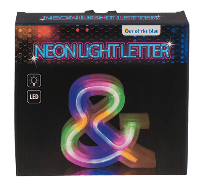 Neon Light Letter; &, Height: 16 cm, for