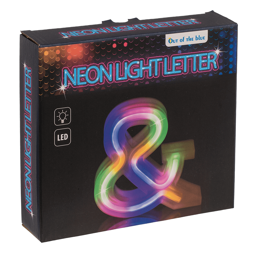 Neon Light Letter; &, Height: 16 cm, for