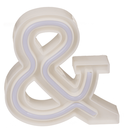 Neon Light Letter; &, Height: 16 cm, for