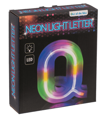 Neon Light Letter, Q, Height: 16 cm, for