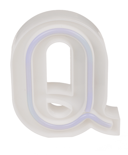 Neon Light Letter, Q, Height: 16 cm, for