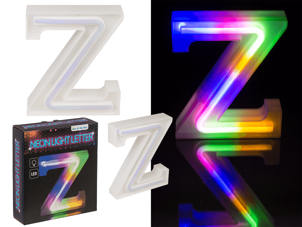 Neon Light Letter, Z , Height: 16 cm, for