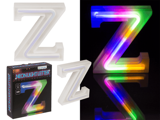Neon Light Letter, Z , Height: 16 cm, for