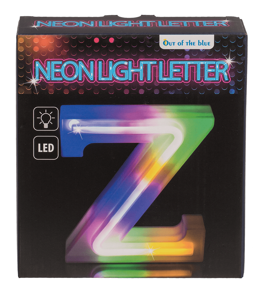 Neon Light Letter, Z , Height: 16 cm, for