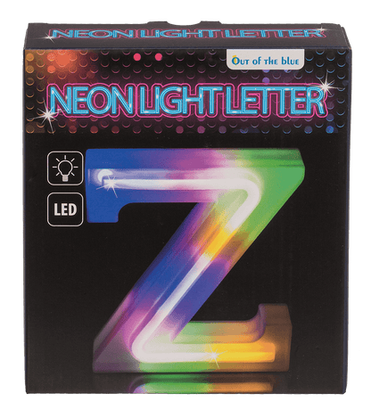 Neon Light Letter, Z , Height: 16 cm, for