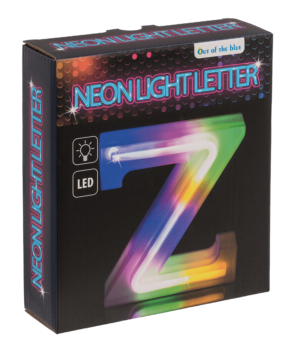 Neon Light Letter, Z , Height: 16 cm, for