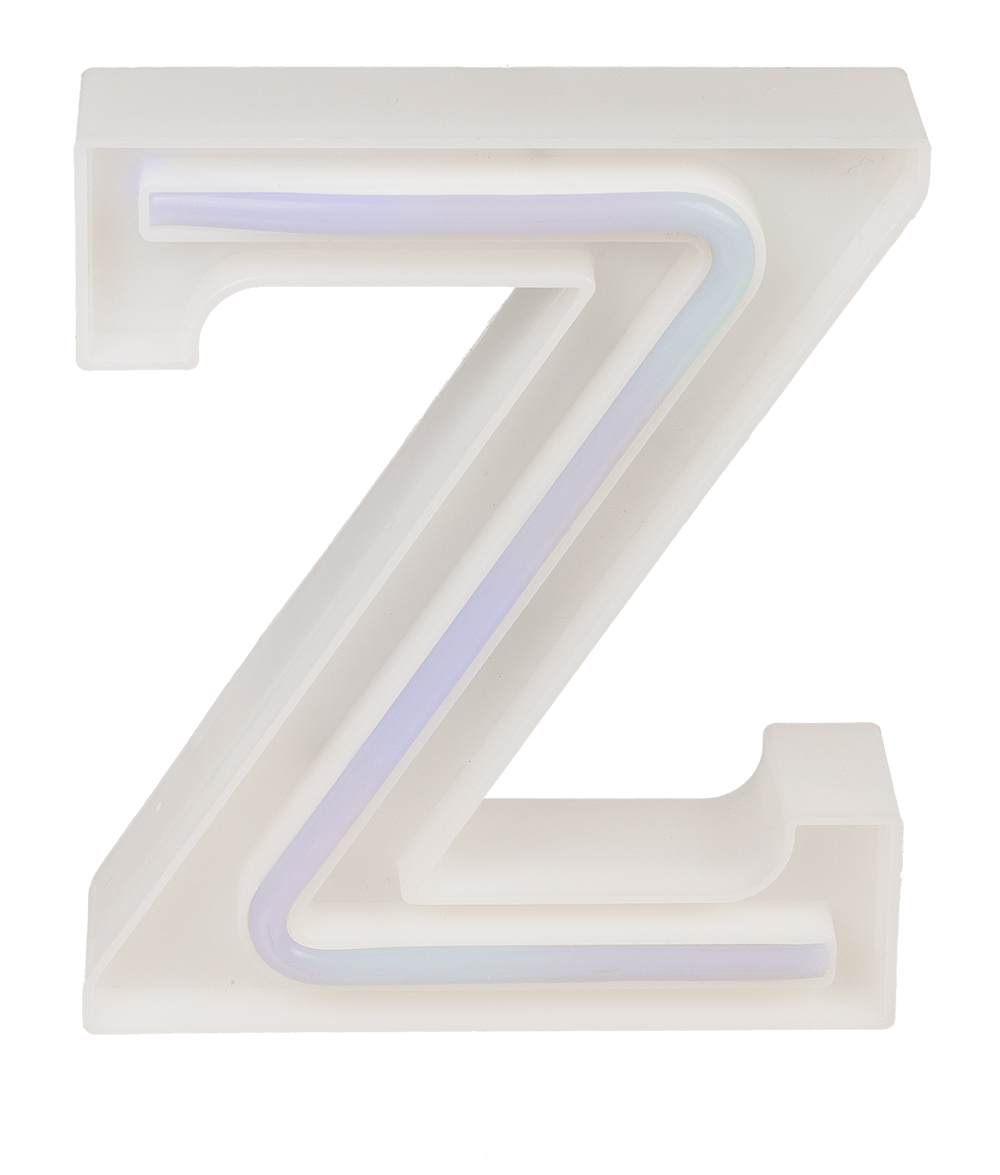 Neon Light Letter, Z , Height: 16 cm, for