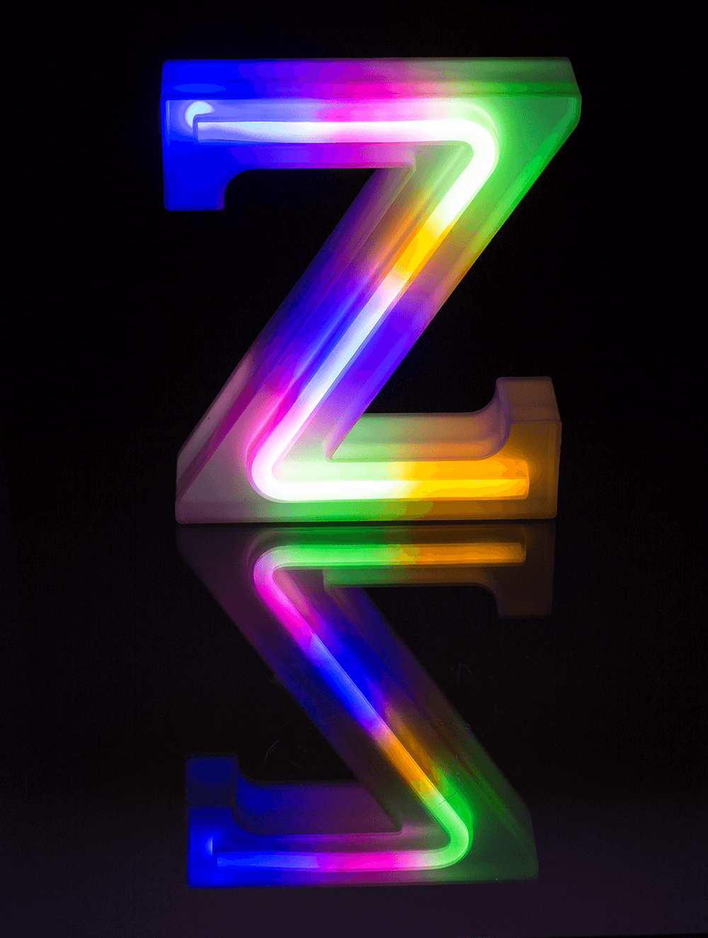 Neon Light Letter, Z , Height: 16 cm, for