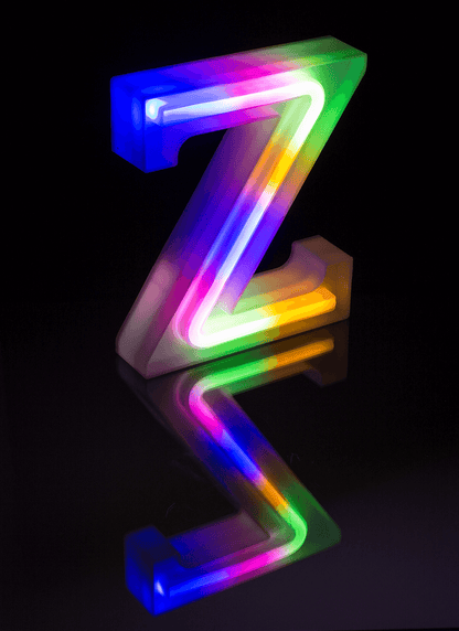 Neon Light Letter, Z , Height: 16 cm, for