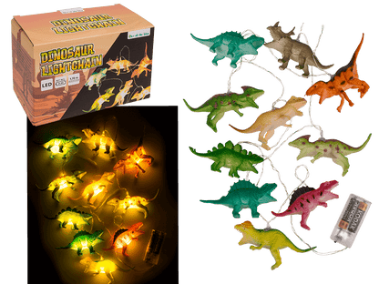 Light chain with 10 LED, Dinosaur,
