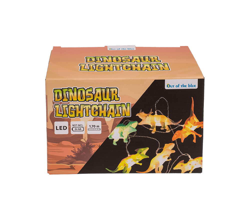 Light chain with 10 LED, Dinosaur,