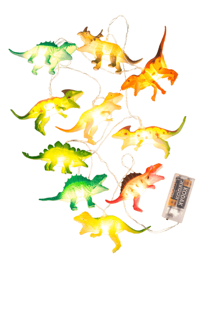 Light chain with 10 LED, Dinosaur,