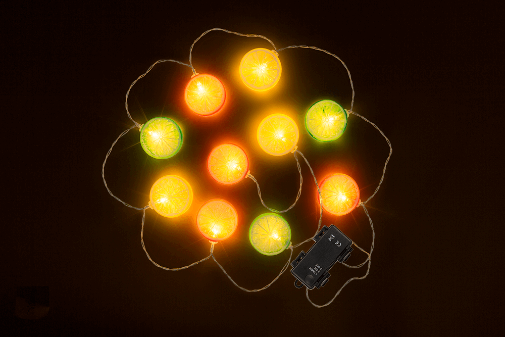 Llight chain Fruits, with 12 LED,
