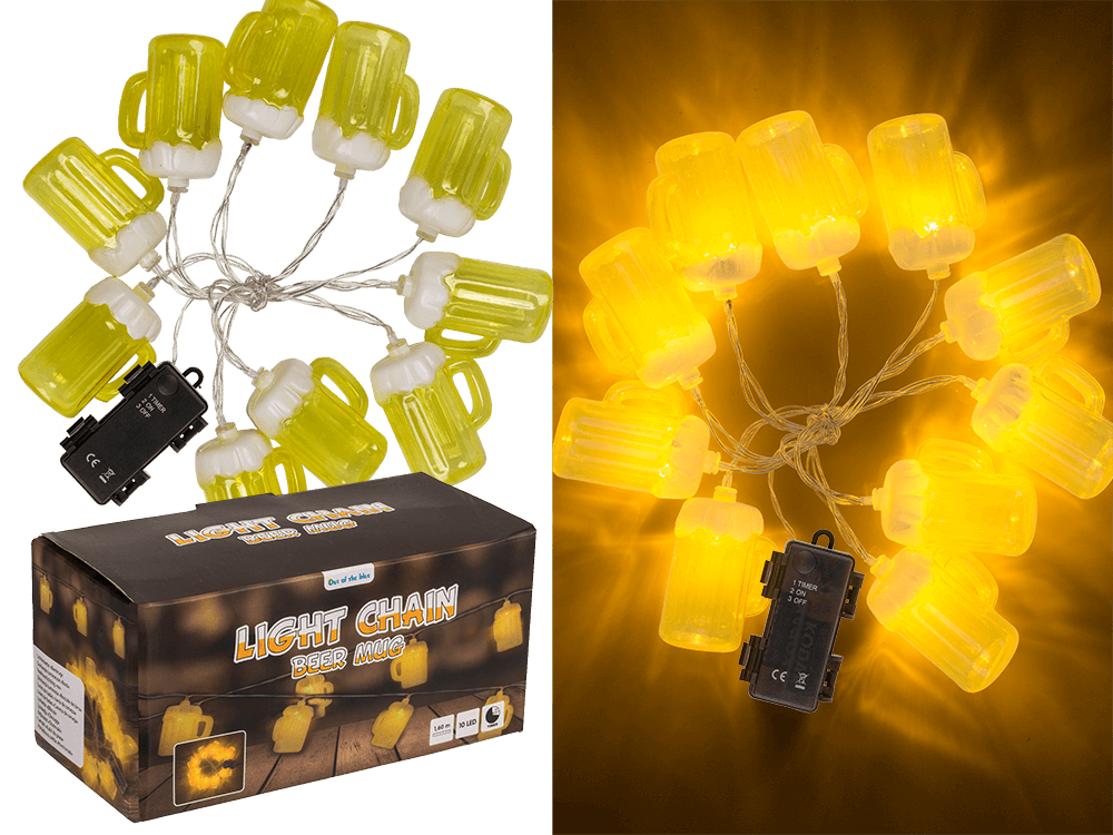 Llight chain, Beer mug, with 10 LED,