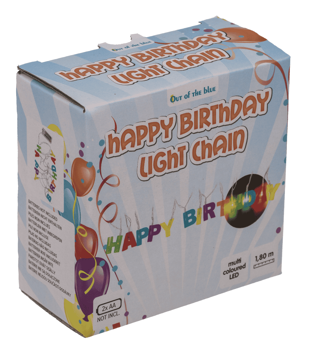 Fairy lights LED "Happy Birthday", L: 1,70 m.,