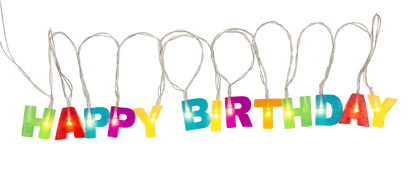 Fairy lights LED "Happy Birthday", L: 1,70 m.,