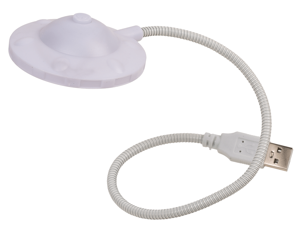 USB LED UFO, ca. 6,5 x 33 cm, with USB cable;