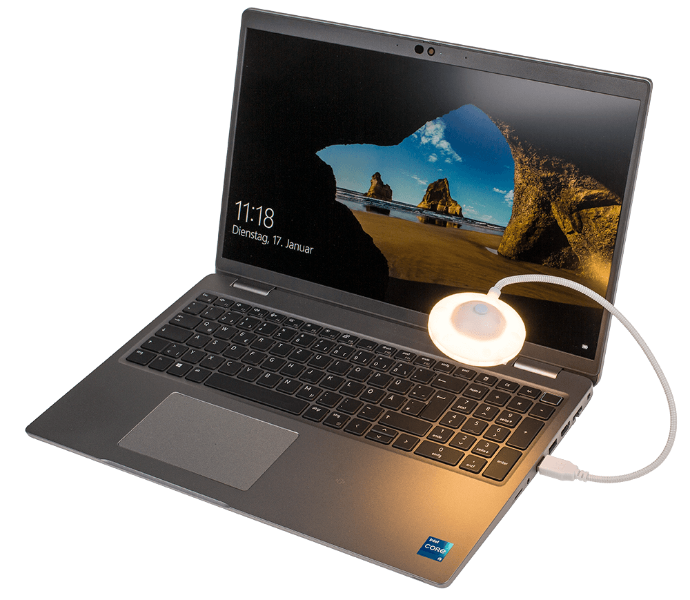 USB LED UFO, ca. 6,5 x 33 cm, with USB cable;