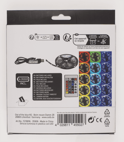 Light strip with colour changing LED,