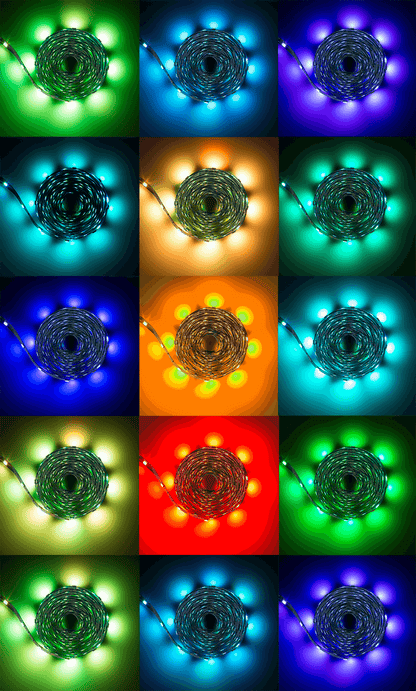 Light strip with colour changing LED,