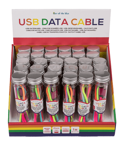 USB data cable, Type iPhone, C & Micro ass.,