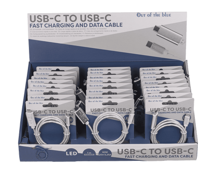 USB-C to USB-C fast charging and data cable, 1 m.,