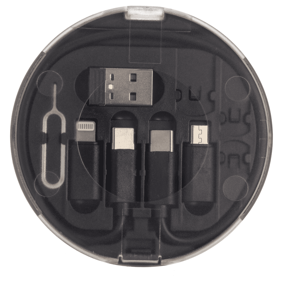 Cable travel set, adapter: USB C to USB, Lightning