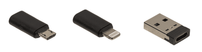 Cable travel set, adapter: USB C to USB, Lightning