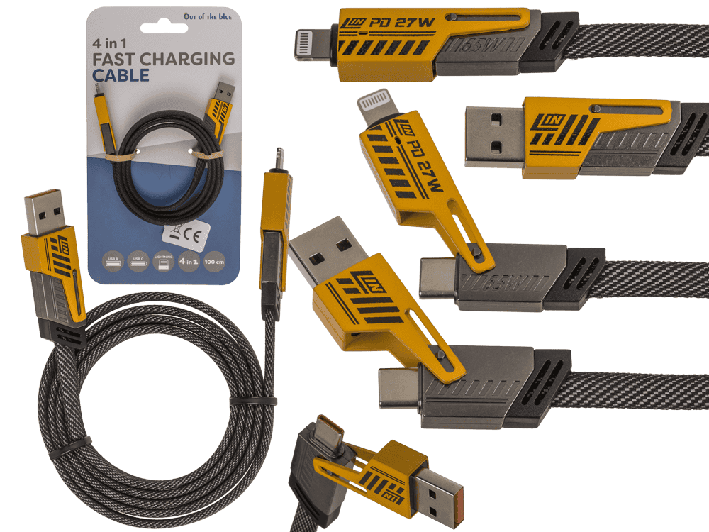 4-in-fast-charging cable, length: 1 m.