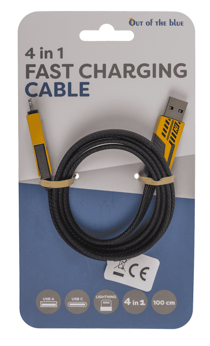 4-in-fast-charging cable, length: 1 m.