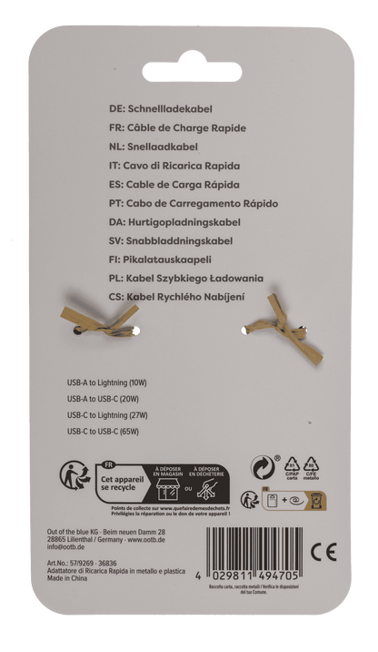 4-in-fast-charging cable, length: 1 m.