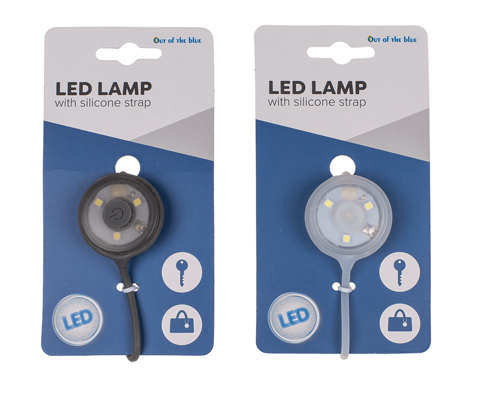 LED Lamp with silicone strap, ca. 8 cm,