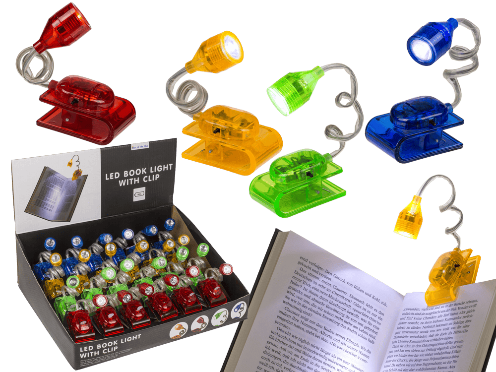 Reading lamp with LED (incl. batteries)  ca. 4 cm,