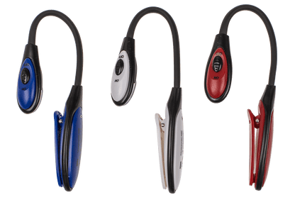 Reading lamp with 2 LED (incl. batteries),