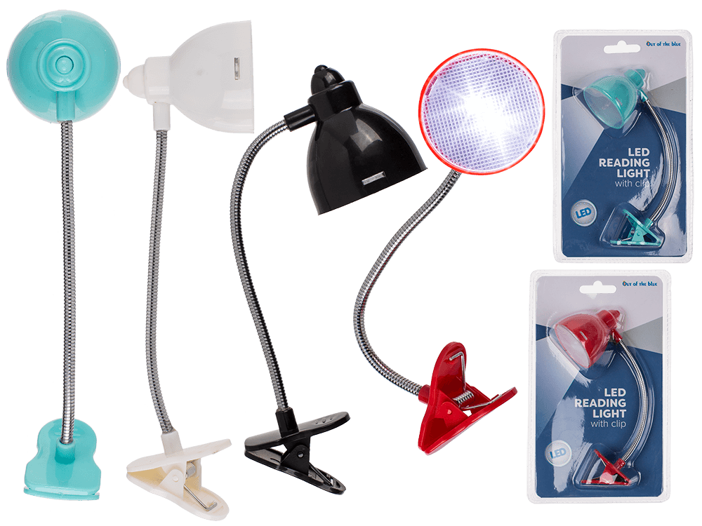 Reading light with 2 LED (incl. batteries) ,